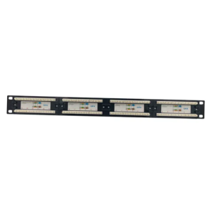 24 Port Cat6 UTP Unshielded Patch Panel 1U Black - Image 2