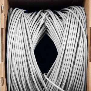 Cat6 Plenum Bare Copper 1000ft Solid Conductor|Ethernet Cable UTP|Blue