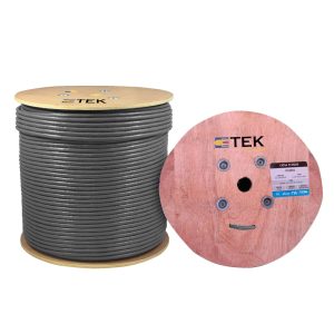 CAT6A Riser (CMR Rated) 1000ft UTP Solid 100% Copper 23AWG, 750 MHz Wooden Spool – Blue - Image 9