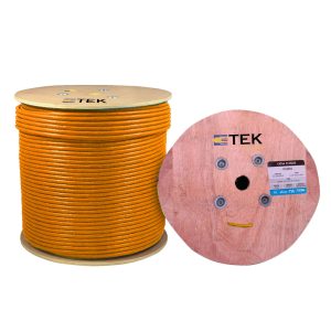 CAT6A Riser (CMR Rated) 1000ft UTP Solid 100% Copper 23AWG, 750 MHz Wooden Spool – Blue - Image 6
