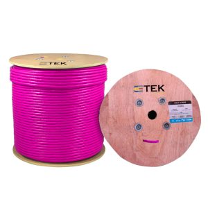 CAT6A Riser (CMR Rated) 1000ft UTP Solid 100% Copper 23AWG, 750 MHz Wooden Spool – Blue - Image 7