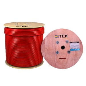 CAT6A Riser (CMR Rated) 1000ft UTP Solid 100% Copper 23AWG, 750 MHz Wooden Spool – Blue - Image 4